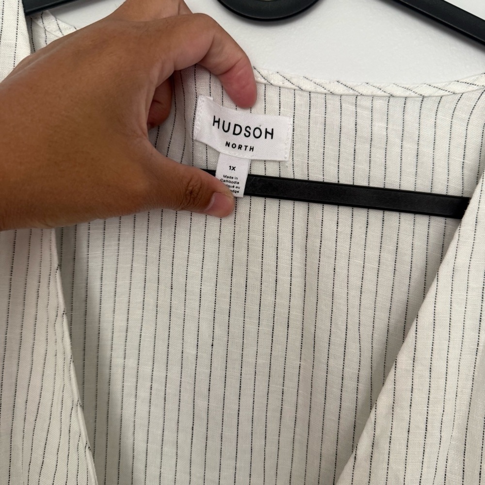 Hudson North White Striped Dress - Picture 2 of 9